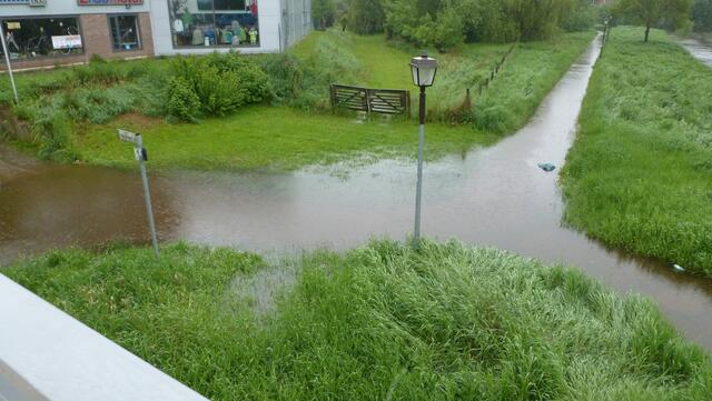 Völlig überflutete Wege