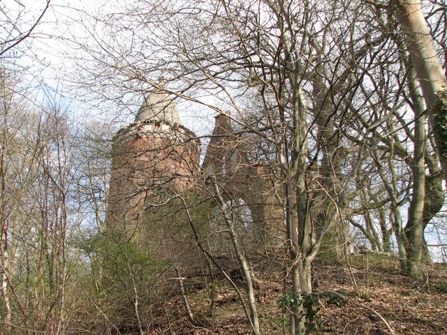 Das ganze Gelände rund um die Burg ist regelrecht dertrampelt worden.