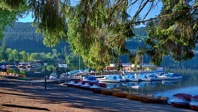 Morgens um acht am Titisee, noch ist absolute Ruhe