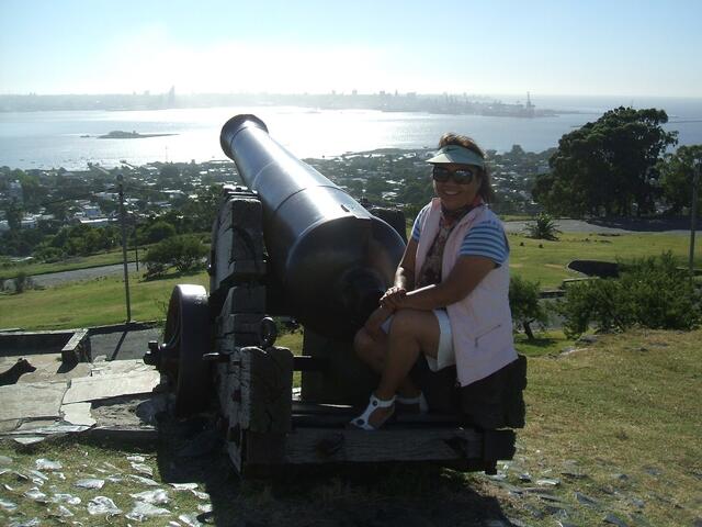 Blick über die Bucht Rio de la Plata auf Montevideo