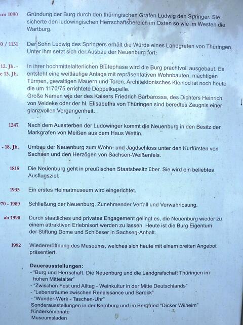 Infotafel Neuenburg