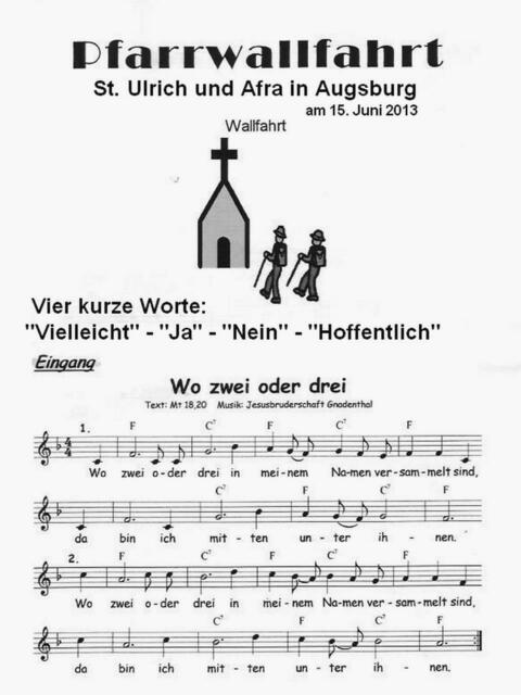 das Motto der Wallfahrt