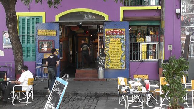 Strassencafé in La Boca