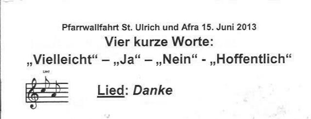 4 kurze Worte