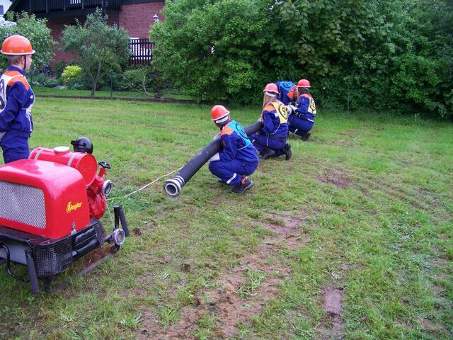Verlegen der Saugleitung zum "offenen Gewässer"