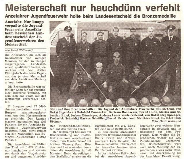 Oberhessische Presse vom 14.09.1993