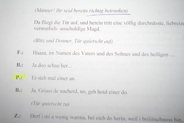 Streng geheim! Die Regieanweisungen...