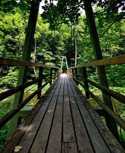 Übergang in die enge und steile Gouchachschlucht