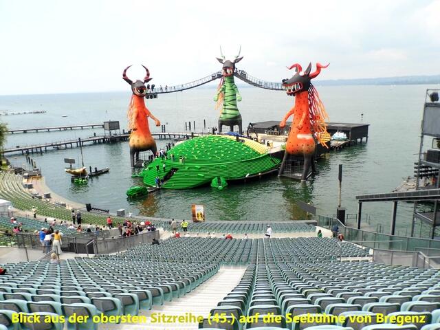 Blick aus der obersten Reihe