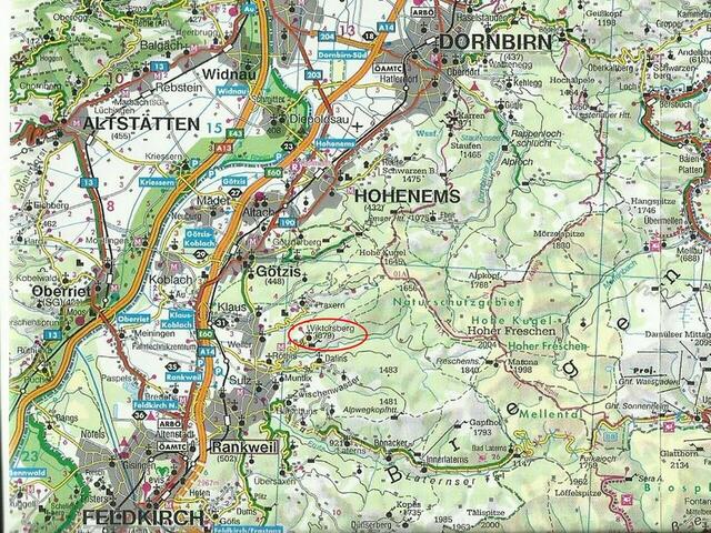 Lage von Viktorsberg