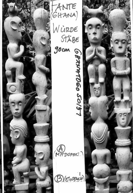 Fante Ghana Würdestäbe