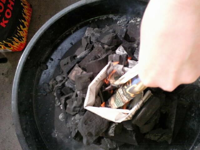 und rein in den selbstgebauten "Kamin"!