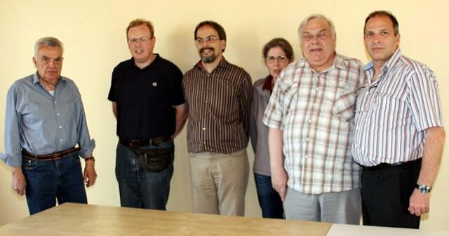 v.links: Herbert Bierwirth, Stefan Siebecker, Dr. Hendrik Schanze, Frau Meiforth, Manfred Schmidt, Reinhold Weber