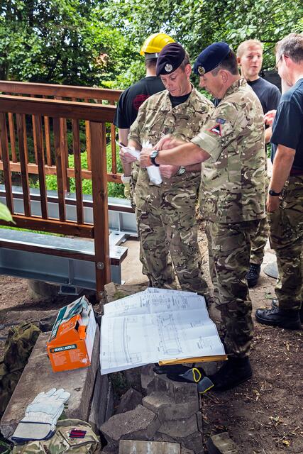Britische Pioniere bei der Arbeit