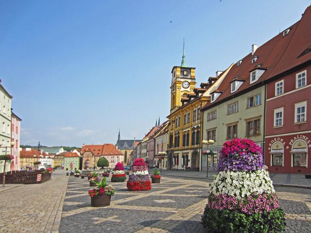 Marktplatz von Cheb (13. Jhdt.).