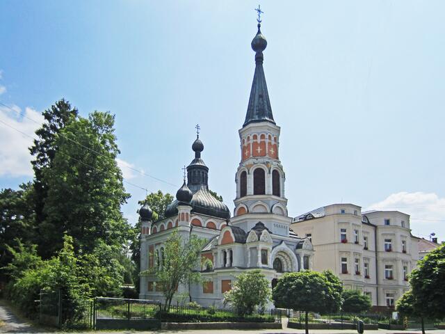 14.07.2013 
Františkovy Lázně - Franzensbad - Tschechische Republik.                                                                               Russisch-orthodoxe Kirche der hl. Olga, (1889).