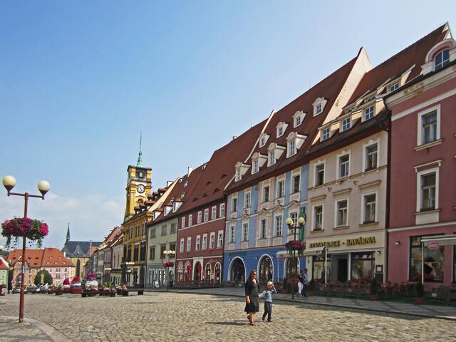 Marktplatz von Cheb (13. Jhdt.).