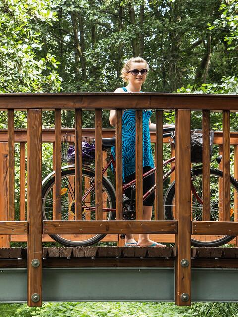 Olga Gottselig: Ich freue mich über die neue Brücke, obwohl ich hier erstmalig vorbeikomme".
