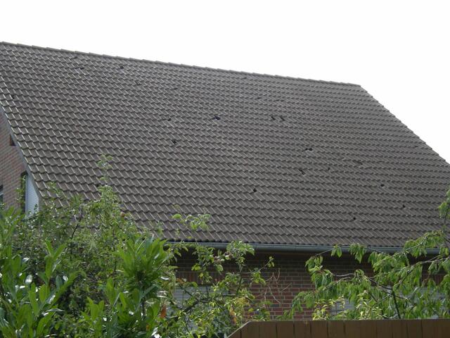 Hagel groß wie Tennisbälle in der Köhlerheide.