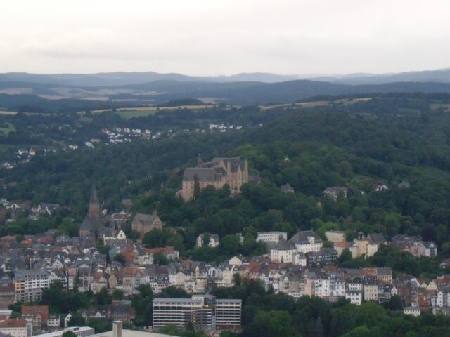 Blick vom Spiegelslustturm auf das Landgrafenschloss