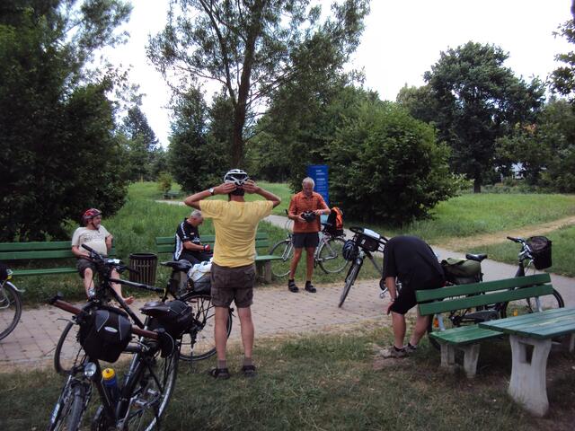 Rast an der Kneippanlage in Krumbach, am Krumbach