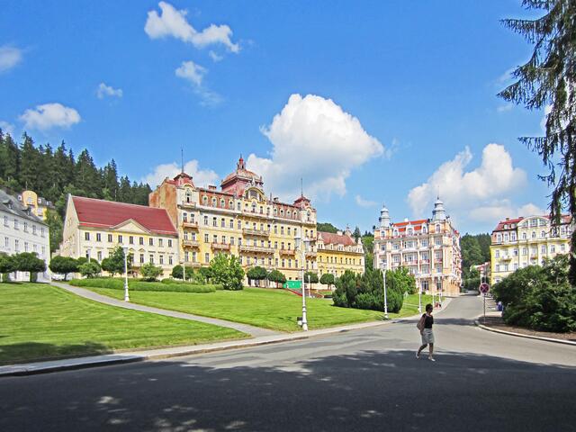 Mariánské Lázně - Marienbad.                                      Goetheplatz.