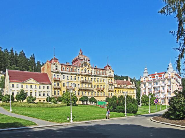 Mariánské Lázně - Marienbad.                                      Goetheplatz.