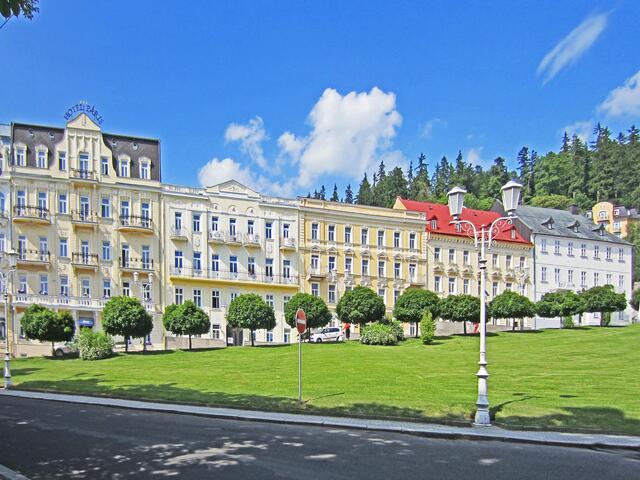 Mariánské Lázně - Marienbad.                                      Goetheplatz.