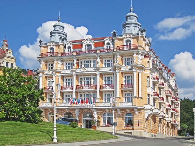 Mariánské Lázně - Marienbad.                                      Goetheplatz.
