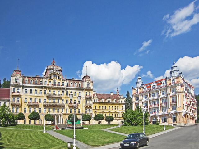 Mariánské Lázně - Marienbad.                                      Goetheplatz.