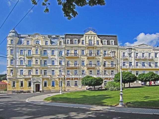 Mariánské Lázně - Marienbad.                                      Goetheplatz.