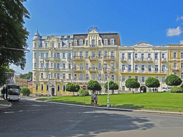 Mariánské Lázně - Marienbad.                                      Goetheplatz.
