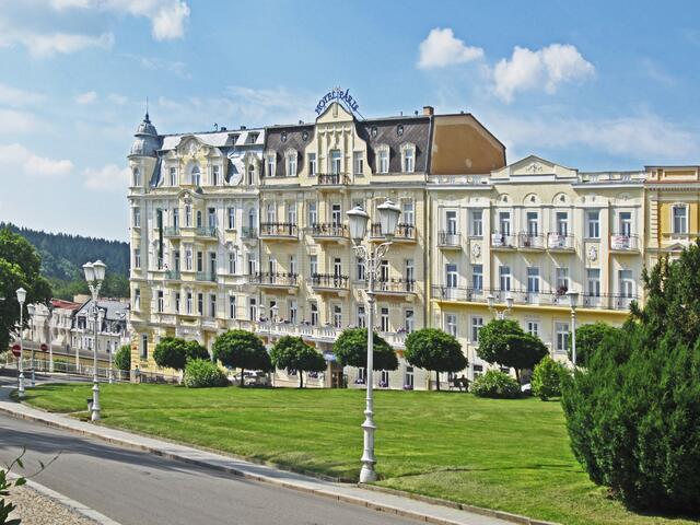 Mariánské Lázně - Marienbad.                                      Goetheplatz.