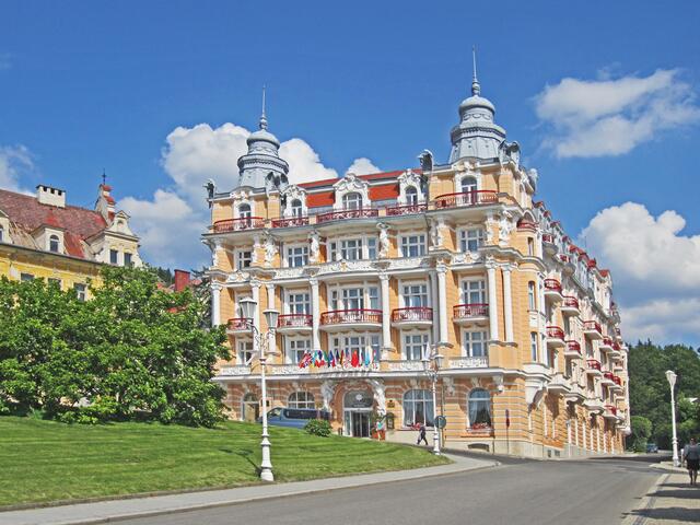Mariánské Lázně - Marienbad.                                      Goetheplatz.