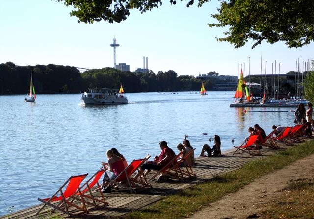 Einfach mal ausruhen, alles auf sich wirken lassen und es sich einfach mal gut gehen lassen. Und von überall her ist bis zum 18. August der Skyliner zu sehen.