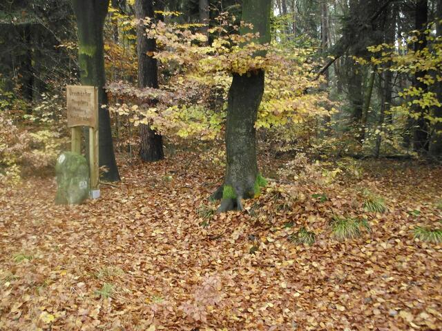 Das Dreiländereck wurde durch einen dreieckigen Aufwurf markiert, der heute noch sichtbar ist.