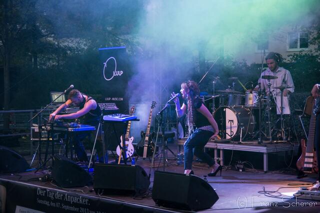 Kulturina 2013 Gersthofen - Streiflichter vom Festausklang am Sonntagabend. Klasse Performance: Luup,die Augsburger Formation