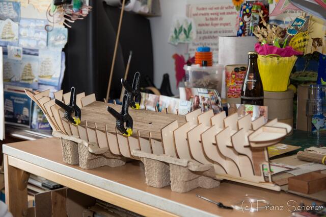 Schon wieder entsteht ein neues Model in der Schiffs-Werft von Kurt Lorenz.