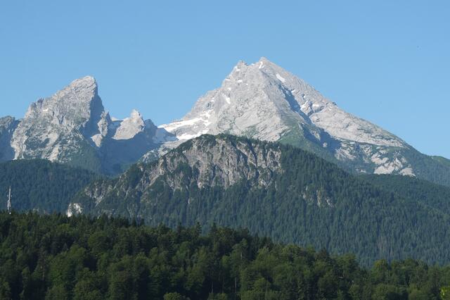Blick auf das Watzmannmassiv, vom Hotel aus | Foto: Peter Henkel