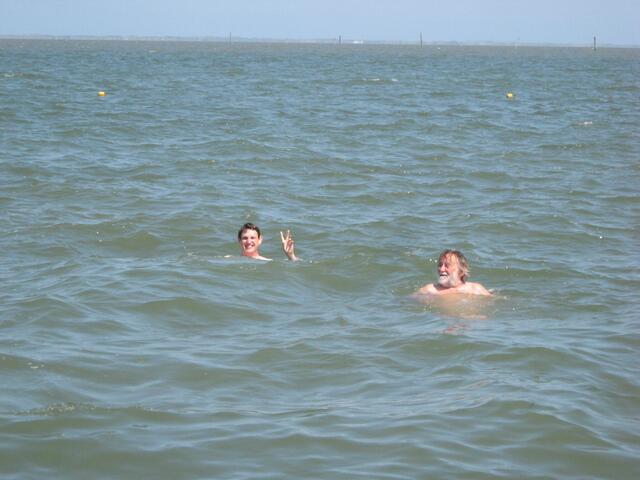 Baden bei 20° in der Nordsee
