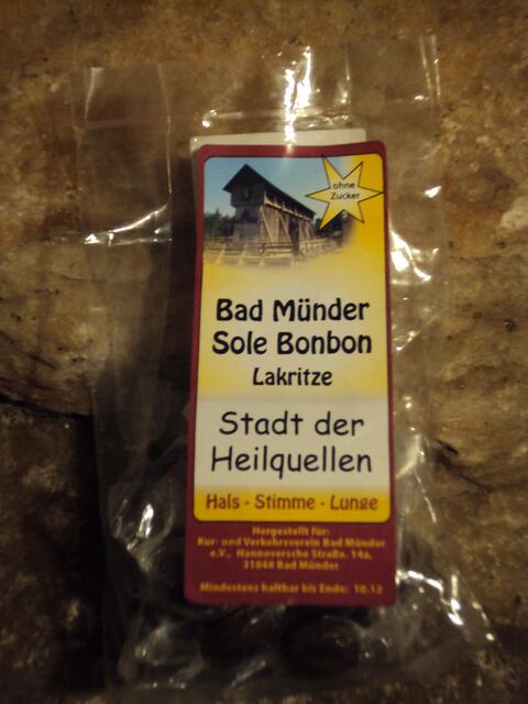 Sole-Bonbons werden in drei verschiedenen Geschmacksrichtungen angeboten. Danke an den Kurverein als Spender!