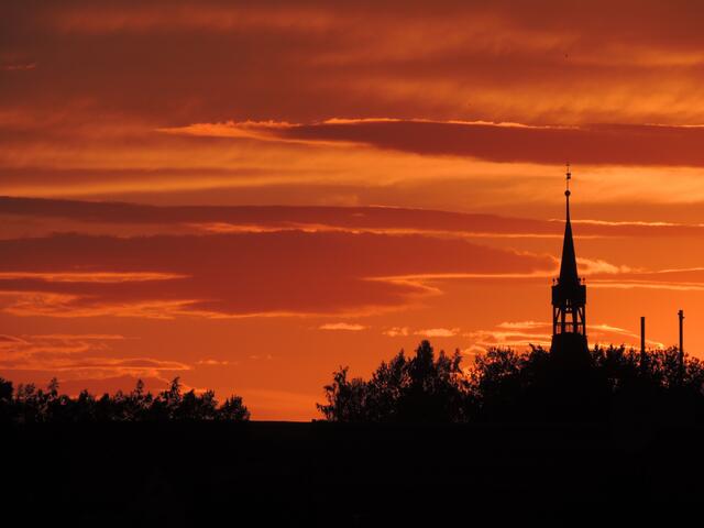 Sonnenuntergang im beschaulichen Rositz