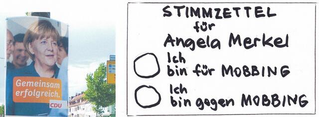 BAKI-STIMMZETTEL für Angela Merkel am 15. August 2013 in Bremen