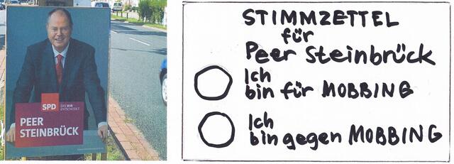 BAKI-STIMMZETTEL für Peer Steinbrück am 28. August 2013 in Bremen