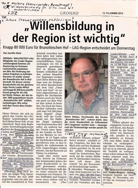 D. Helwes und K.H. Duve, REK-Leinebergland LAG-Vorstand: Willensbildung innerhalb des LAG-Vorstandes für die Kanu--Tourismus--Entwicklung ist leider unterblieben! | Foto: LDZ