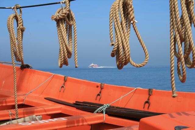 Überholt auf der Fahrt nach Helgoland