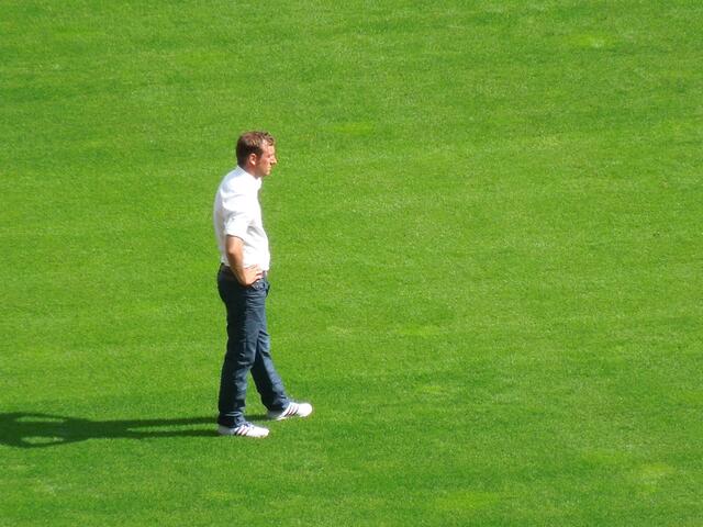 Markus Weinzierl vor dem Spiel
