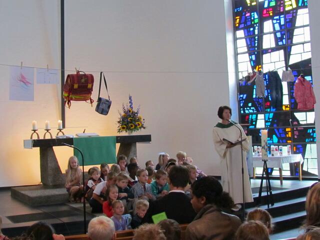 Die Andacht mit den angehenden Schulkindern in Cölbe