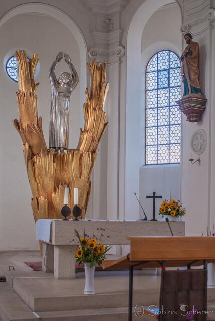 3. Laurentiusfest der Spezialitätenwirte aus dem Wittelsbacher Land - Blick in die Wallfahrtskirche St. Afra im Felde