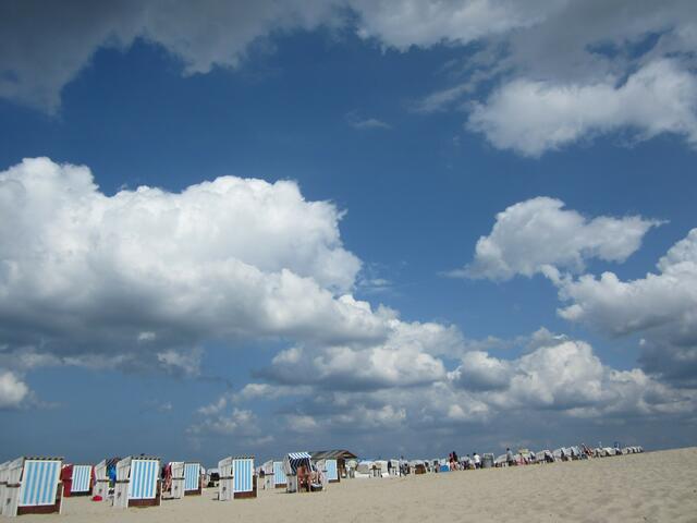 Strand und Himmel von Warnemünde